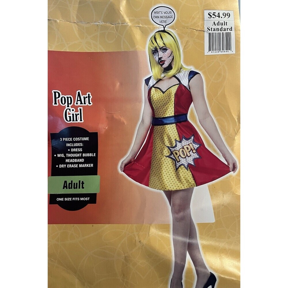 POP ART GIRL Costume Adult Standard Small Medium Large Rasta Imposta NEW